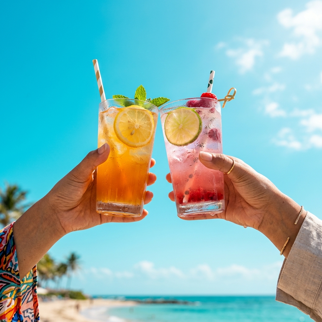 Vibrant lifestyle drink branding
